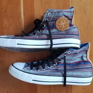 Striped Converse High Tops